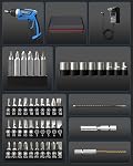 8V Cordless Screwdriver,9+1 Torque Max 10N·m Electric Power Screwdriver with 47 Accessories,180°Pivoting Handle, 2000mAh Rechargeable Screw Gun&Bit Set with LED Light, Flexible Shaft,for Home,Office