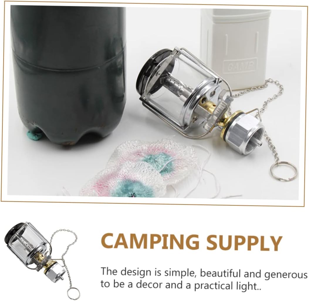 Sosoport 1 Set Gas Lanterns Outdoor Camping Light Gas Powered Lamp for Emergency