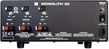 Monolith Multi-Channel Home Theater Power Amplifier - with 3x200 Watt Per Channel Into 8 Ohms, XLR and RCA Inputs, Toroidal Transformer