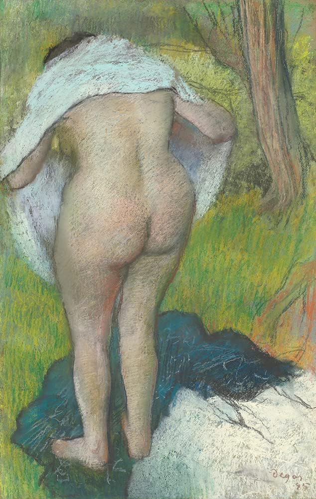 ArtDirect Young Woman Dressing Herself (1885) 9x14 UnFramed Museum Art Print Poster Ready for Framing by Edgar Degas (French, 1834-1917)