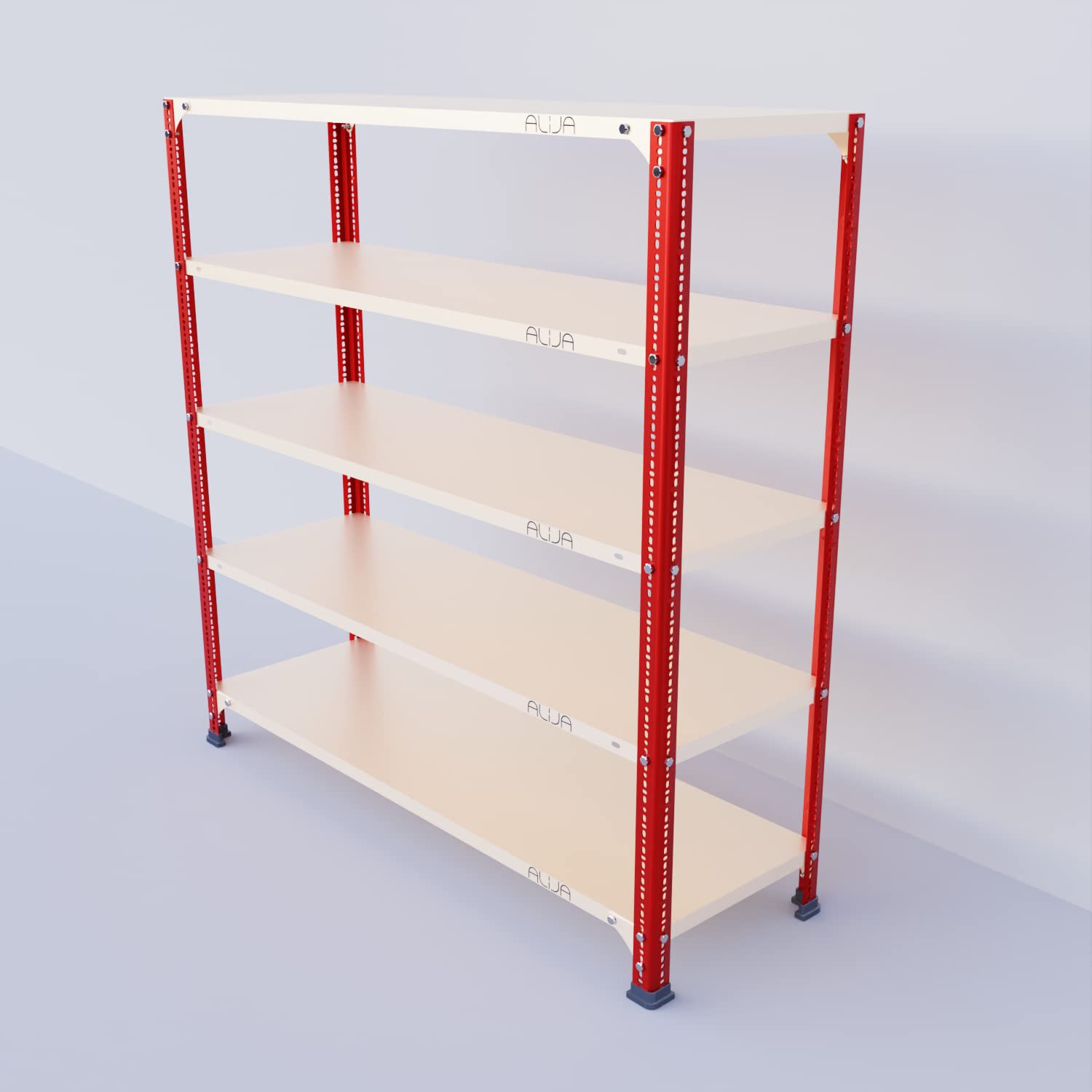 ALIJA®️ Slotted Angle Metal Rack(4 x 4 x 1.25 Ft. / 48 x 47 x 15 Inch ...