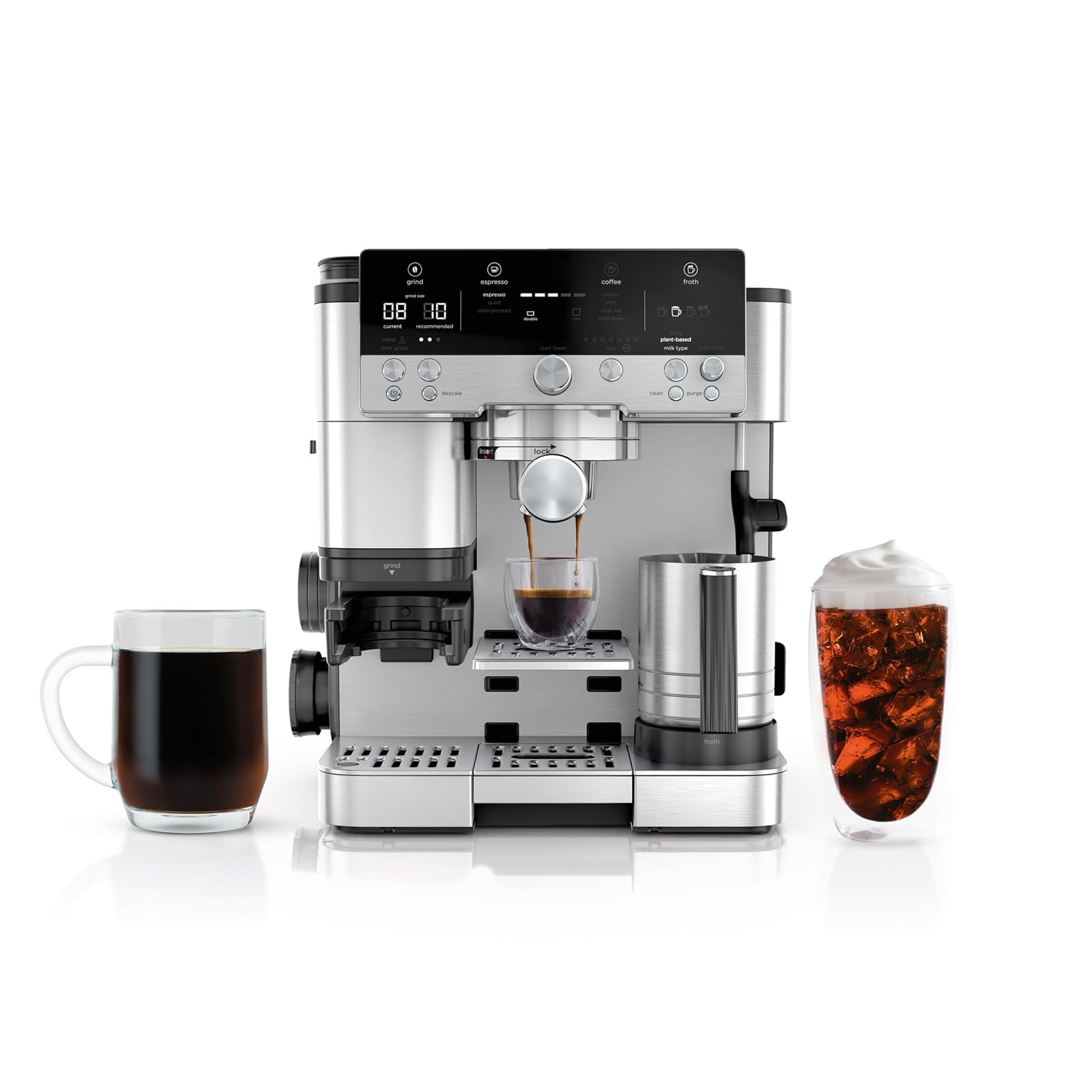 Abtropfschale Professioneller Espresso-Tropfsammler ABS Edelstahl-Textur für Kaffeeextraktion Kaffeezubehör