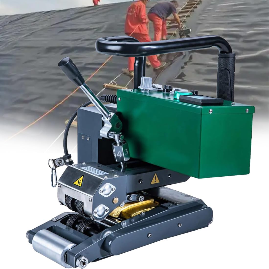 HDPE Geomembrana Welding Machine Hot Wedge Welder Overlap Welding Tool do uszczelniania Grubej membrany 1-3 mm, kontrola cyfrowa
