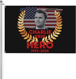 Charlie Kirk Hero 1993-2025 4x6FT Triple-Layer Double-Sided Outdoor Flag – Durable,Fade-Resistant,Quick-Dry Indoor Decorative Flag, at Homes,Campuses,Lawns,and Patriotic Events