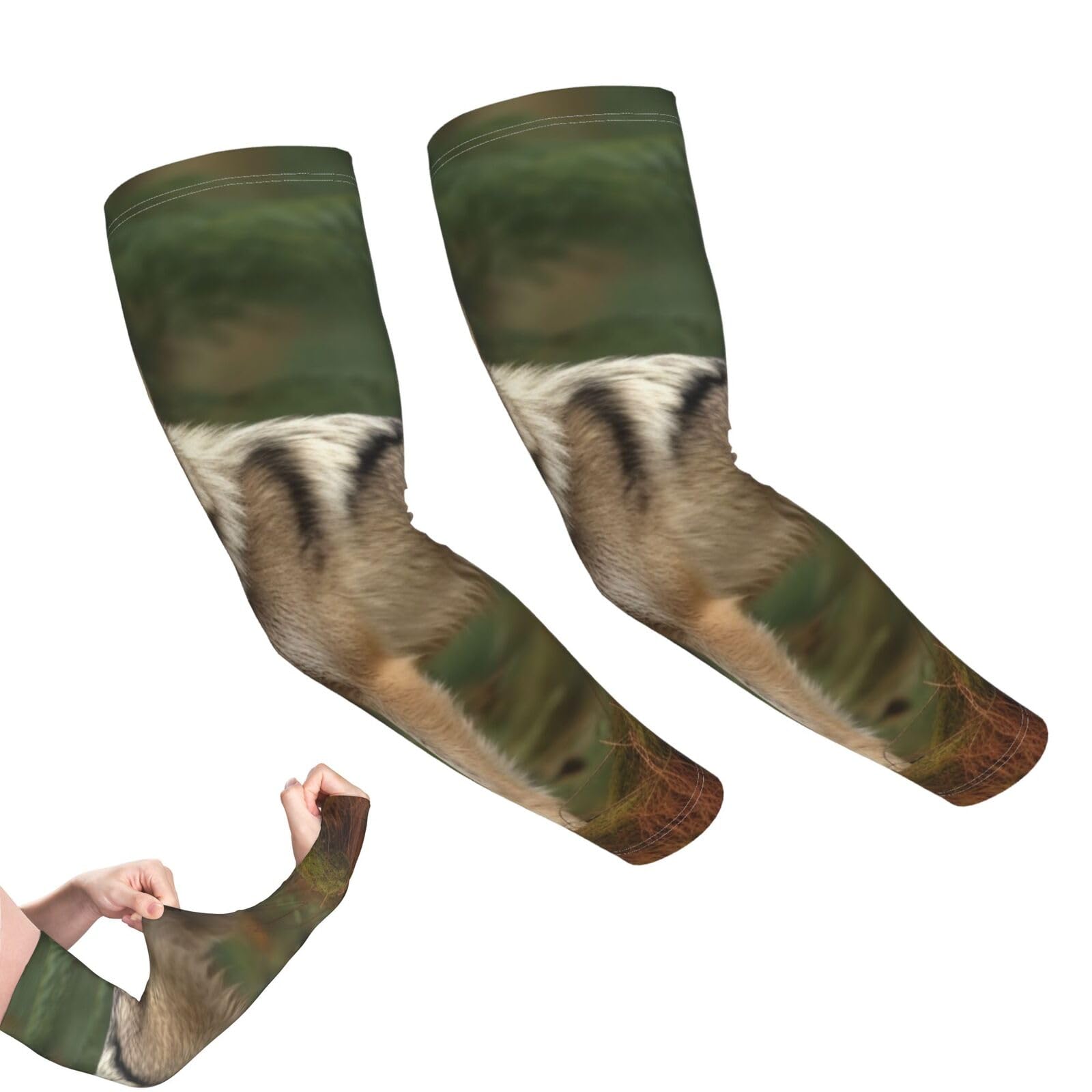 LZQPOEAS Arm Sleeves Gardening sleeves Wolf Compression Sleeves for Men Women Sun Sleeves Cooling Tattoo Cover
