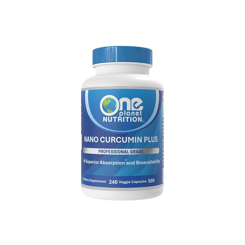 One Planet Nutrition Suplemento de Curcumina Nano com Boswellia 500 mg, 240 cápsulas
