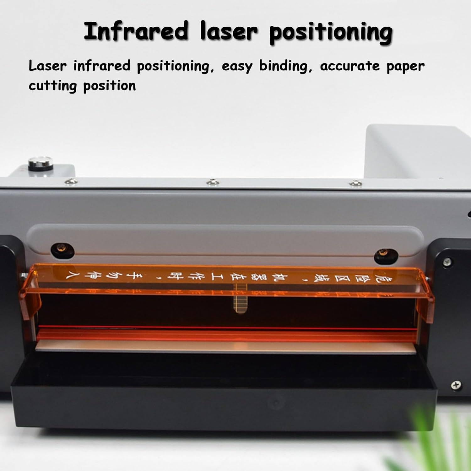 Qiang Taglierina per Carta Elettrica da Tavolo Piccole Dimensioni Ghigliottina,Spessore 40 Mm,Larghezza 0-300 Mm con Linee Griglia,per Carta Cartoncino Cartone PVC Pelle Tessuti Non Tessuti