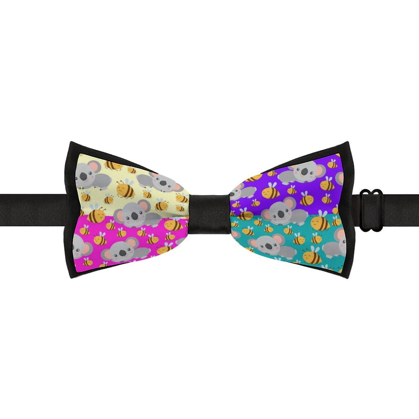 GoasNei Cute Kola Animal Pattern Bow Tie for Men Adjustable Necktie Funny Tie Neck Ties for Weddings Party