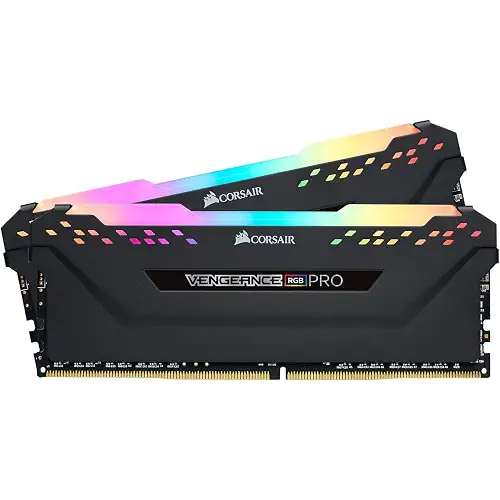 CORSAIR Vengeance RGB Pro DDR4 RAM 32GB (2x16GB) hasta 3200MHz CL16-20-20-38 1.35V Intel AMD Memoria de Ordenador de Sobremesa - Negro (CMW16GX4M2C3200C16)