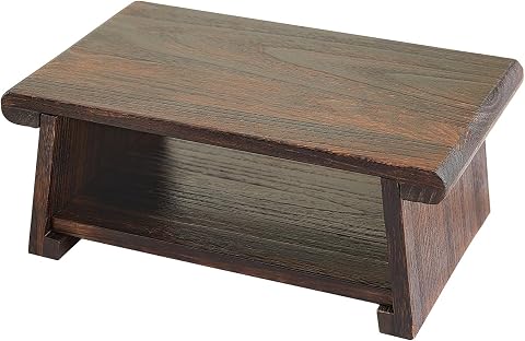 Folding Japanese Low Floor Table, Small Wood Meditation & Altar Table
