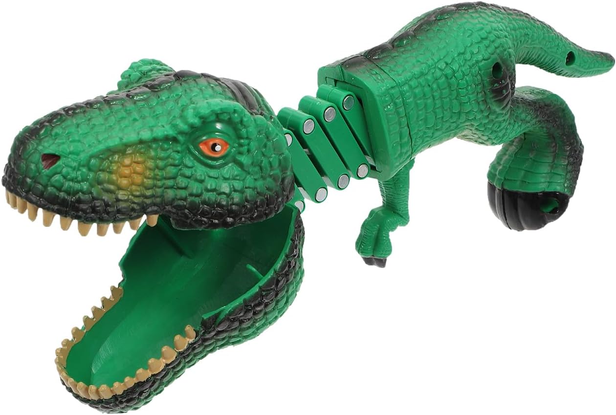 Toyvian Dino Grabber Toy for Kids, Chomping Dinosaur Hand Snapper with Small Dino Figures Spring-Loaded Biting Game Puppet Toy for Toddler Boys Girls Party Favors