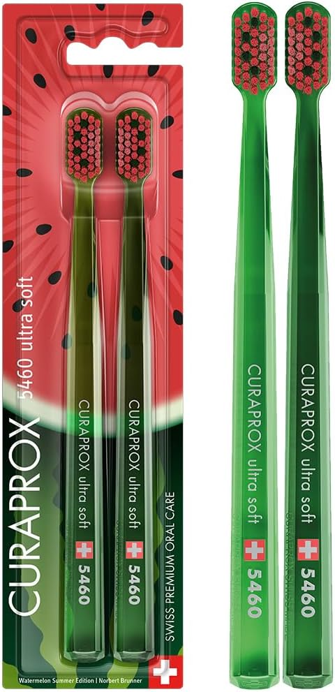 Watermelon Summer Edition 2024 Adult Ultra Soft Toothbrush Duo, Green, 2 Count