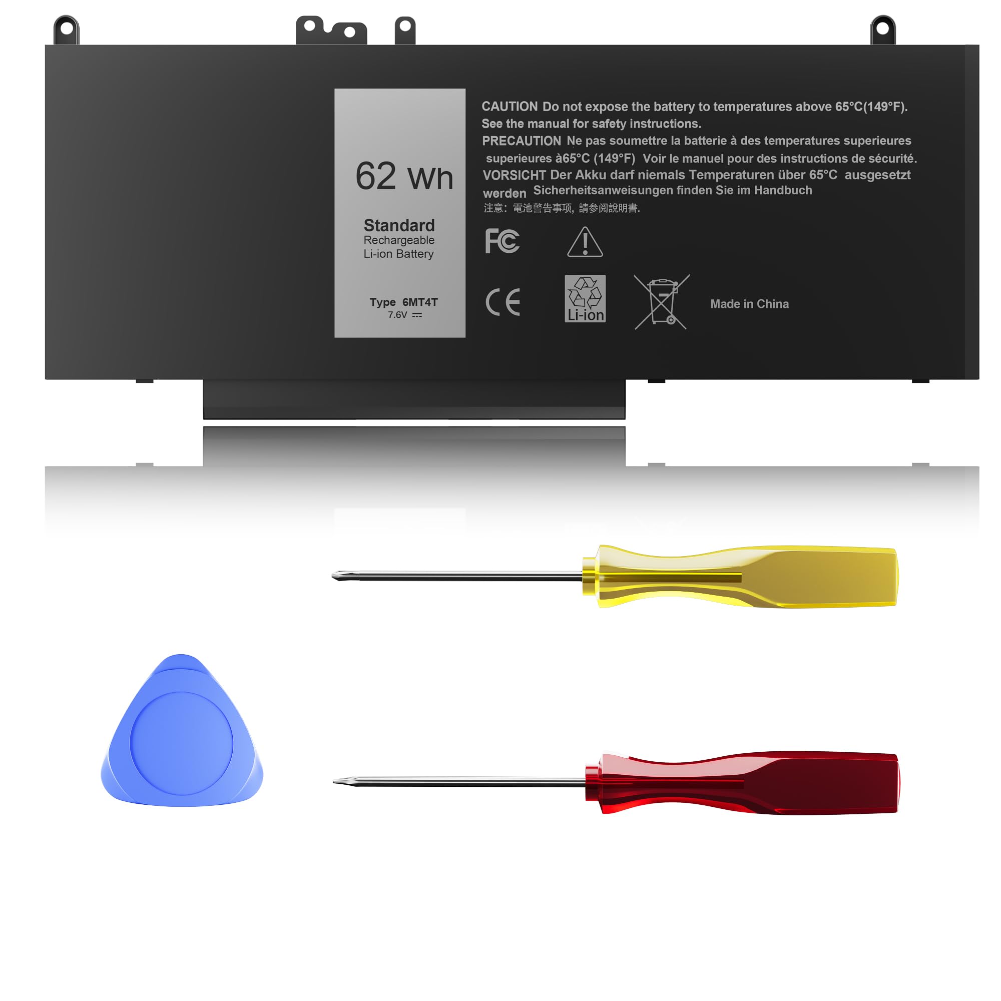 6MT4T Battery E5470 battery E5570 battery Compatible with Dell Latitude 14 5470 E5470 15 5570 E5570 Precision 15 3510 M3510 Series Notebook Replacement for 7V69Y TXF9M 79VRK HK6DV 07V69Y [7.6V/62Wh]