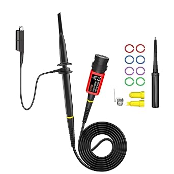 P4100 High Voltage Oscilloscope Probe 1001 2KV 100MHz 100X Safety BNC Connector for Oscilloscope Adjustable Attenuation