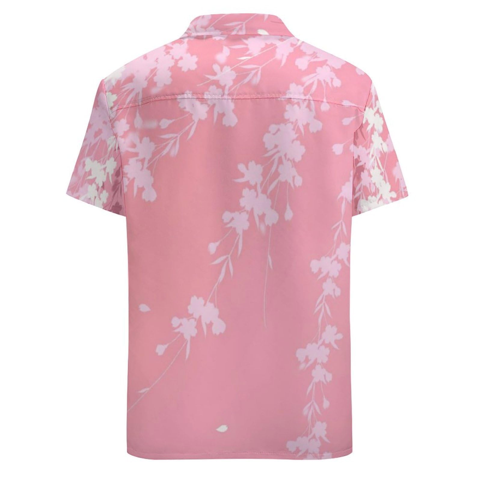 Amazon.co.jp: シャツ アロハシャツ メンズ ピンクの桜 半袖シャツ
