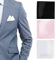 Fazzoletto Da Taschino Uomo 22x22cm - Set Tinta Unita Per Occasioni Formali, Vari Colori - Foto 4