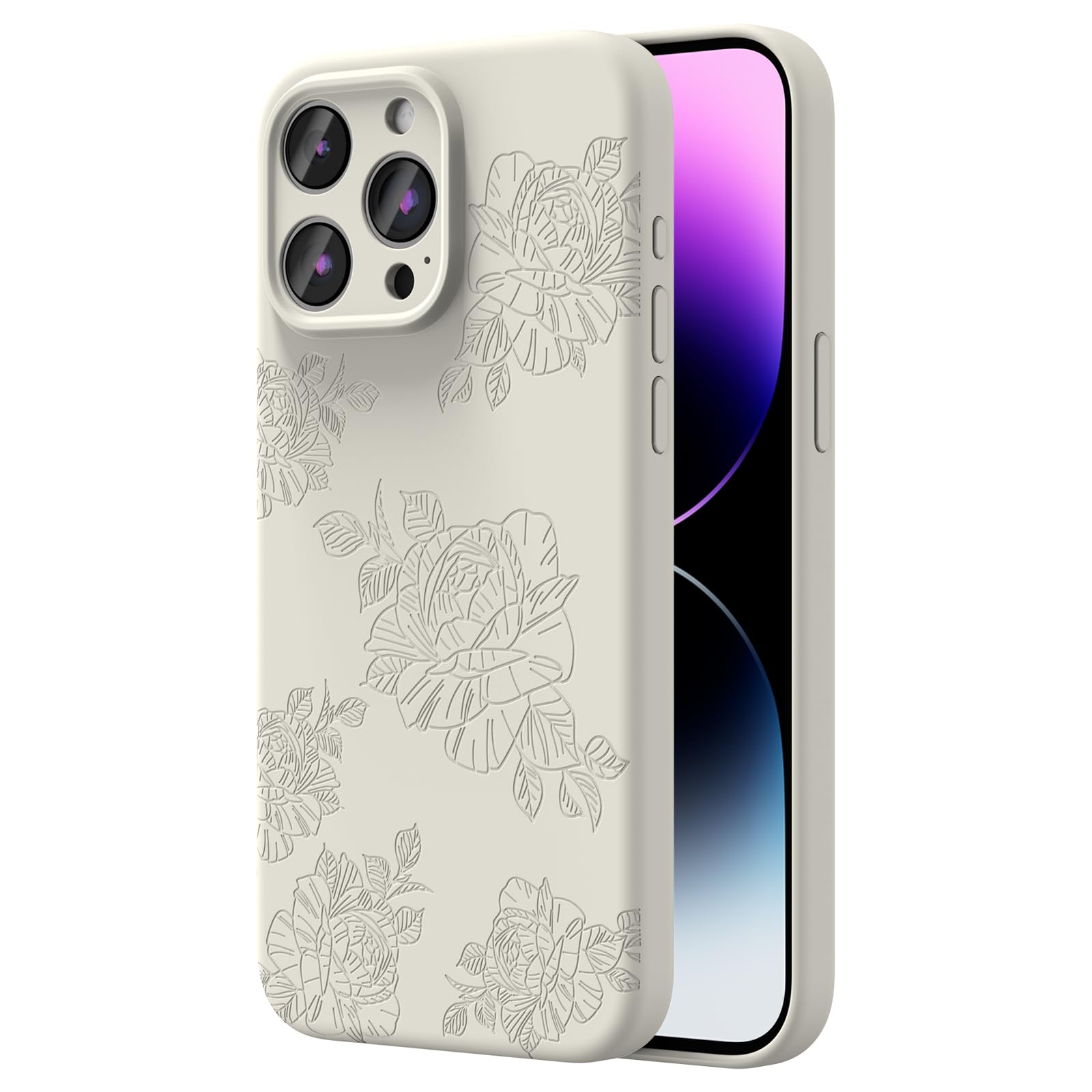 Coque silicone iPhone 15 Pro gravée protège des rayures avec microfibre - 2