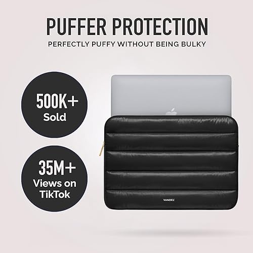 Vista 32 de VANDEL - Funda para laptop de 13 a 14 pulgadas, color blanco para mujer, funda para MacBook Pro de 14 pulgadas, MacBook Air de 13 pulgadas, iPad Pro
