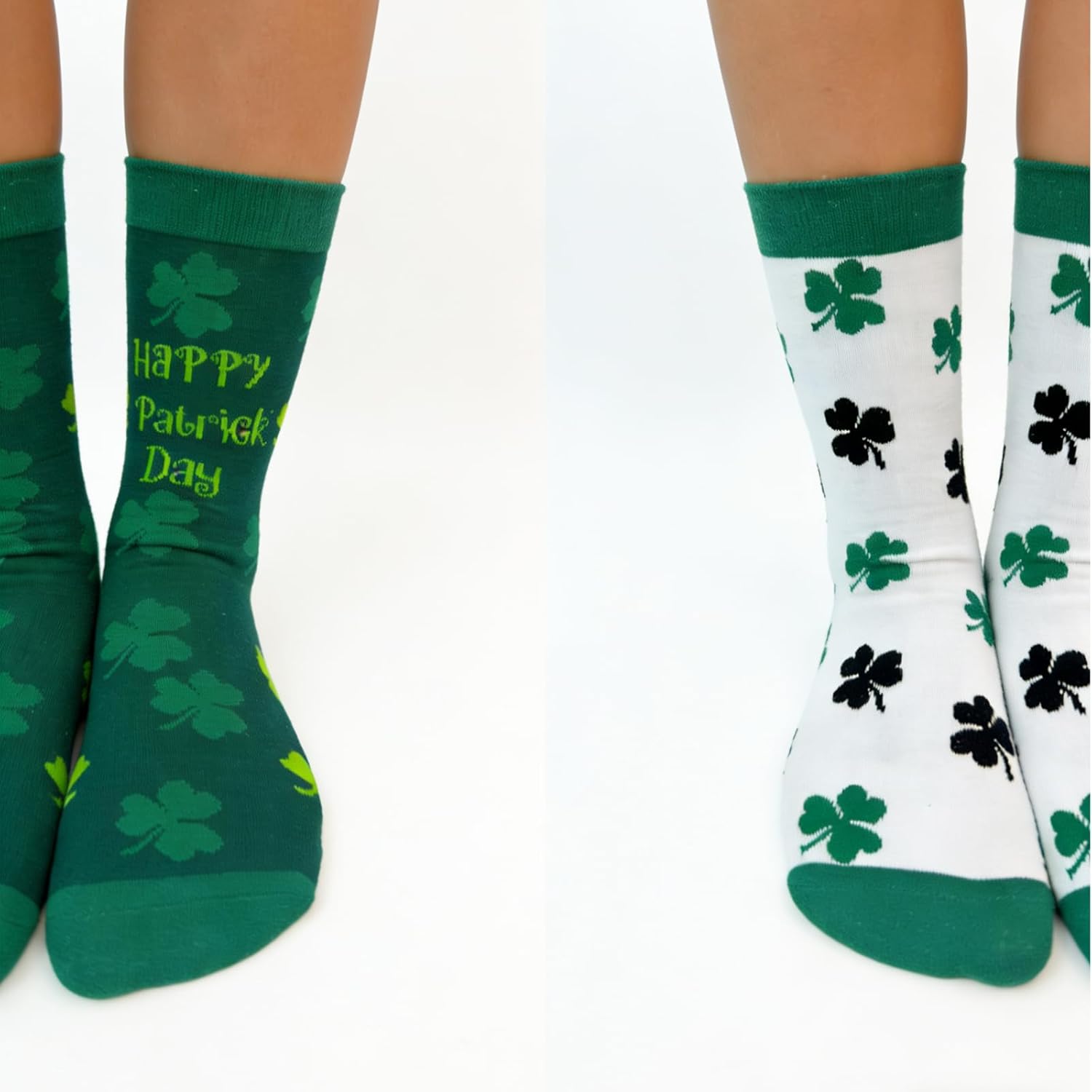 Thanksgiving Socks Fall Autumn Sock, St. Patrick's Day Irish Theme Novelty Shamrock Socks for Men and Women - Image 6