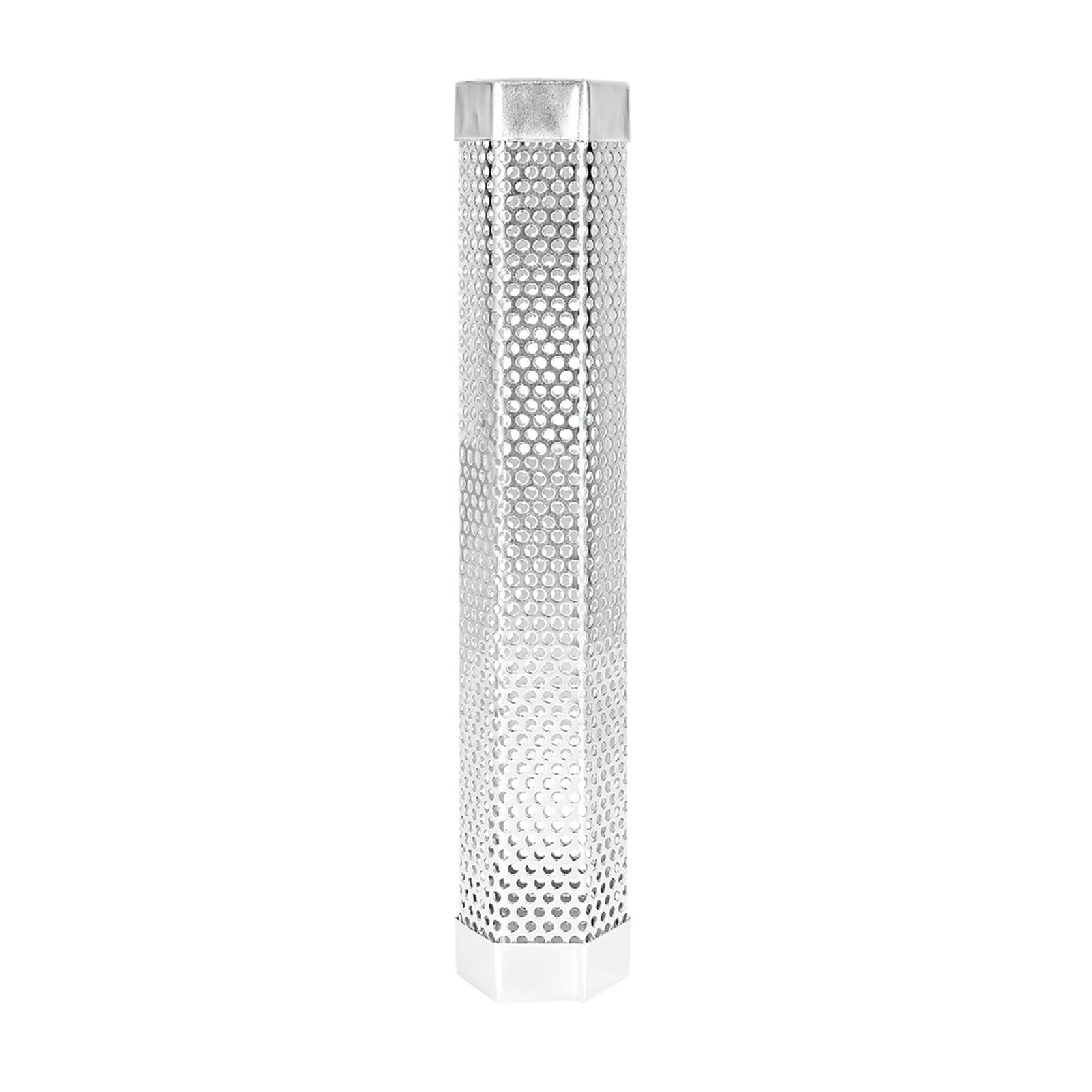 Jazuaiao Multifuntional Smoker Tube 304Stainless Steel Texture Outdoor BBQ Accessories Perfect for Campfires and Cookouts Portable Smoked Tube
