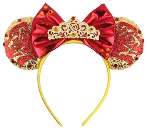 Miniatura 55 de CLGIFT Colección Minnie Ears - Ariel, arcoíris brillante, lentejuelas rojas clásicas y más colores disponibles