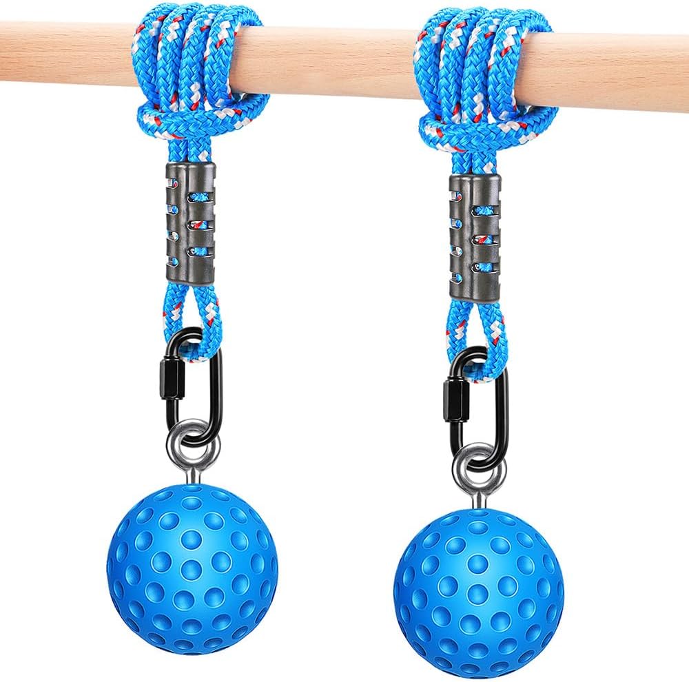 SELEWARE Non-Slip Pull Up Power Balls, Rock Climbing Grips for Strength Training, Forearm and Hand Exerciser for Chin Up Bar, Kettlebell, Barbell, Resistance Band Handles, Home Gym Workout Equipment
