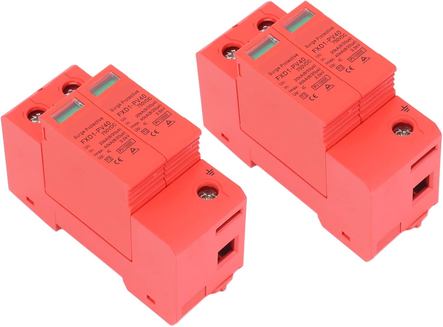 SPD Protective Devices DC Photovoltaic Arrester 2P 40KA FXD1 PV40 for Home Safety (DC 750V)