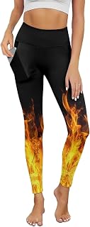 Womens Yoga Pants with Pockets Tummy Control Leggings High Waist Workout Legging Soft Gym Pants Casual Activewear