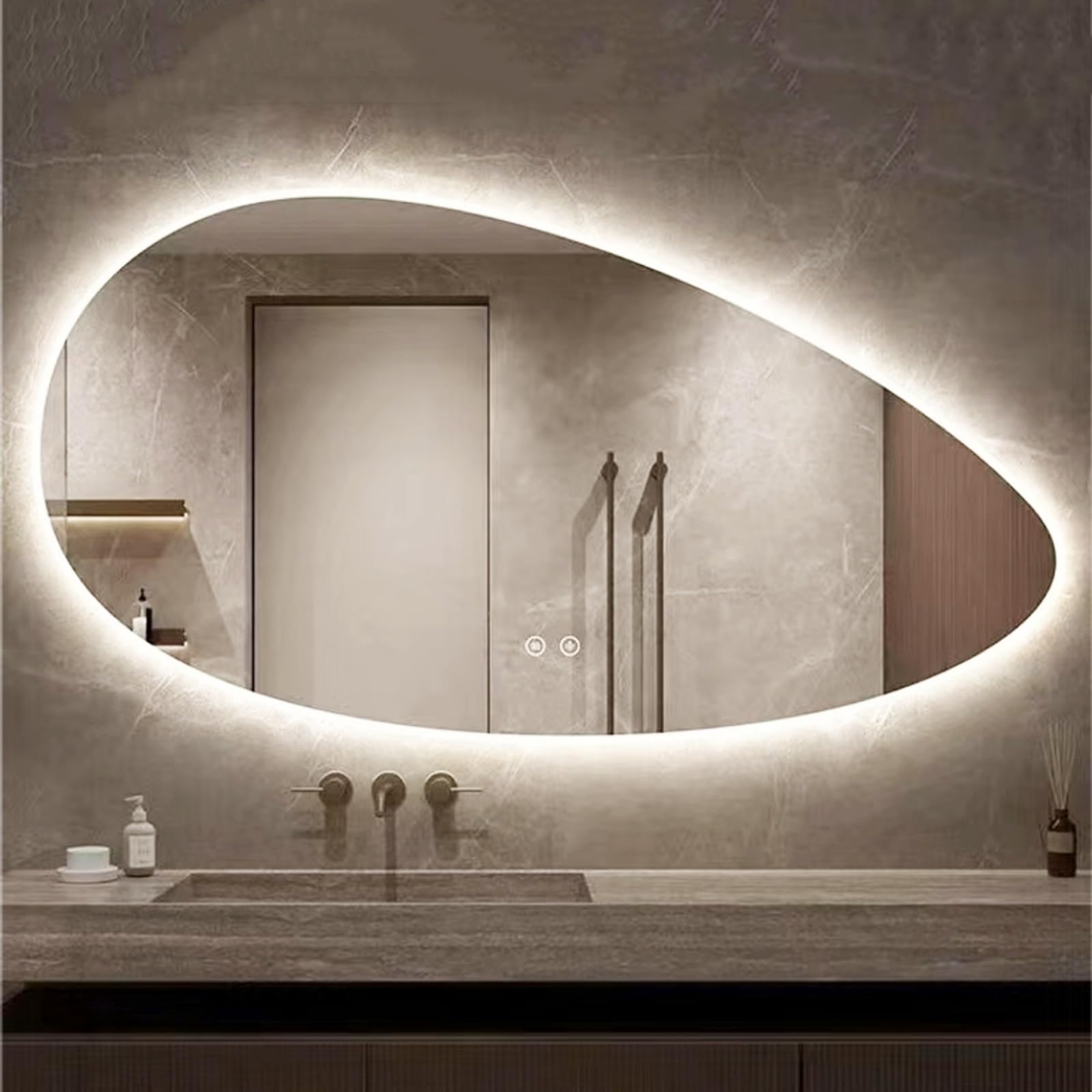 Miroir mural LED 60x100cm idéal pour sublimer votre salle de bain