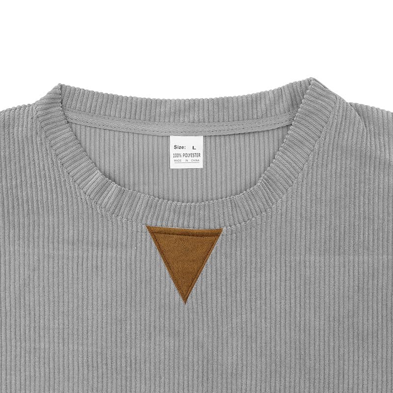 ZOCANIA Mens Henley Sweatshirts Corduroy Pullover Button Long Sleeve Stand Collar Mens Retro Shirts Loose Pullovers2