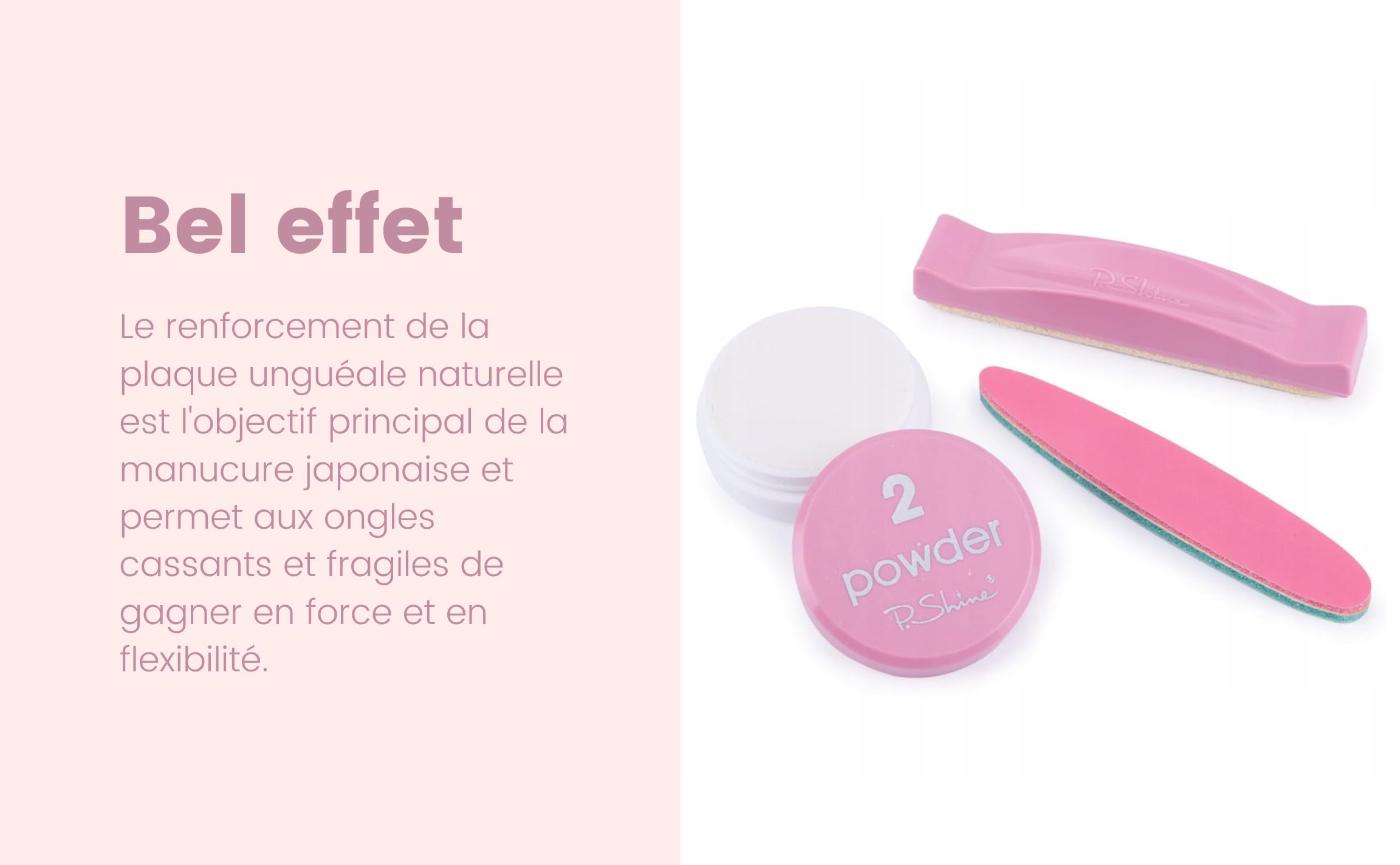 INLAQ® P-SHINE Set de manucure japonais : l'art traditionnel pour une finition brillante et des ongles sains avec des soins des ongles premium et des matériaux naturels