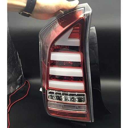 Amazon Useka プリウス30系 テールランプ シーケンシャルウインカー ファイバー Led 走馬灯スタイルレッド Zvw30 前期 後期 Phv 対応 09 12モデル Toyota Prius Tailight用 ブレーキ テールランプ 車 バイク