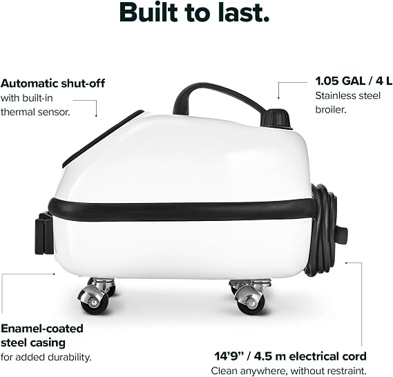 Dupray Tosca Commercial Steam Cleaner with Storage Bag | Commercial steam cleaner with carrying bag for janitorial, facility maintenance & professional cleaning | 26 Tools