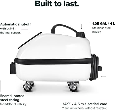 Dupray Tosca Commercial Steam Cleaner with Storage Bag | Commercial steam cleaner with carrying bag for janitorial, facility maintenance & professional cleaning | 26 Tools