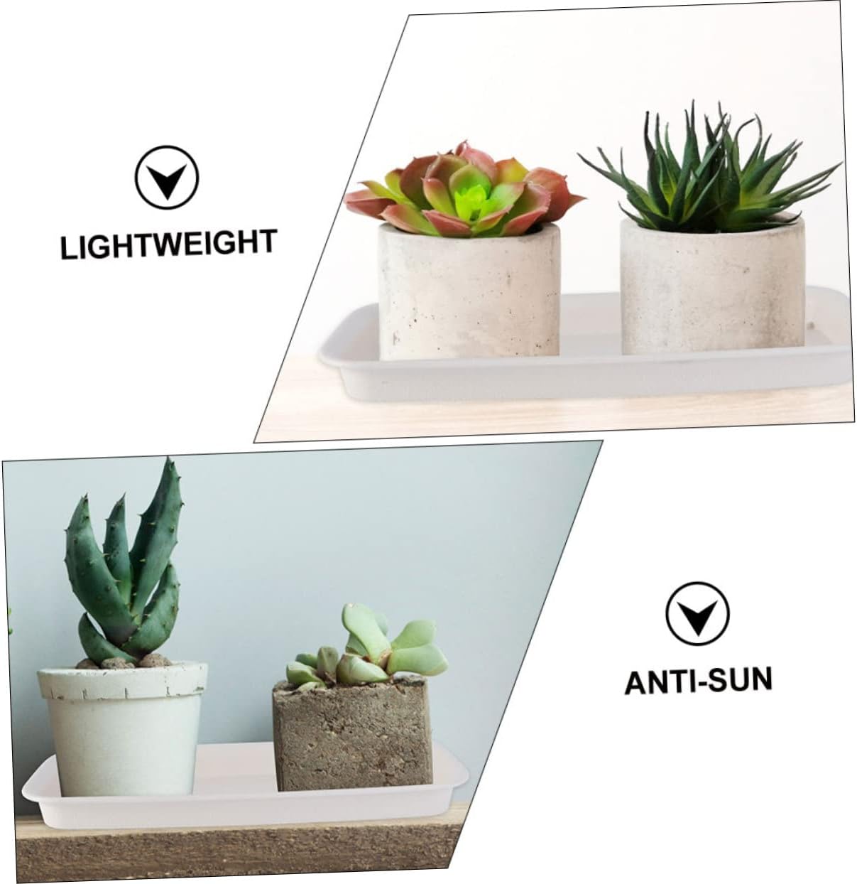 Toddmomy 3pcs Flowerpot Water Trays Plastic Drip Plates for Use Prevents Soil Leaks Easy to Clean for Bonsai and Potted Plants