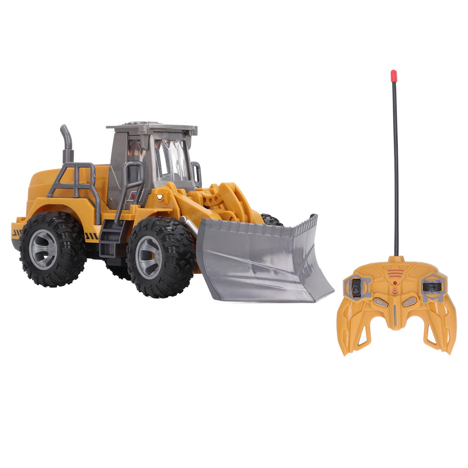 Remote Control Snow Plow Car Toy, Electric Dozer Front Loader Construction Vehicle with Movable Parts and Realistic Design for Kids Play