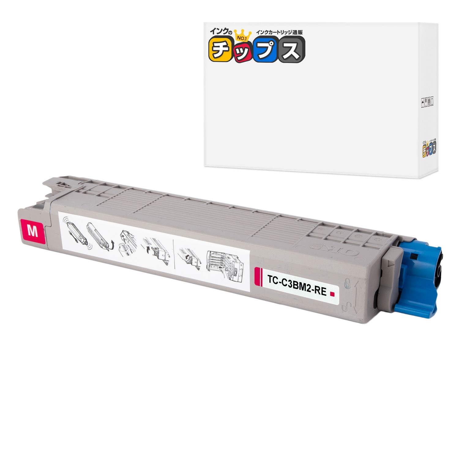 Amazon.co.jp: OKI 用 TC-C3BM2 再生トナーカートリッジ マゼンタ 大