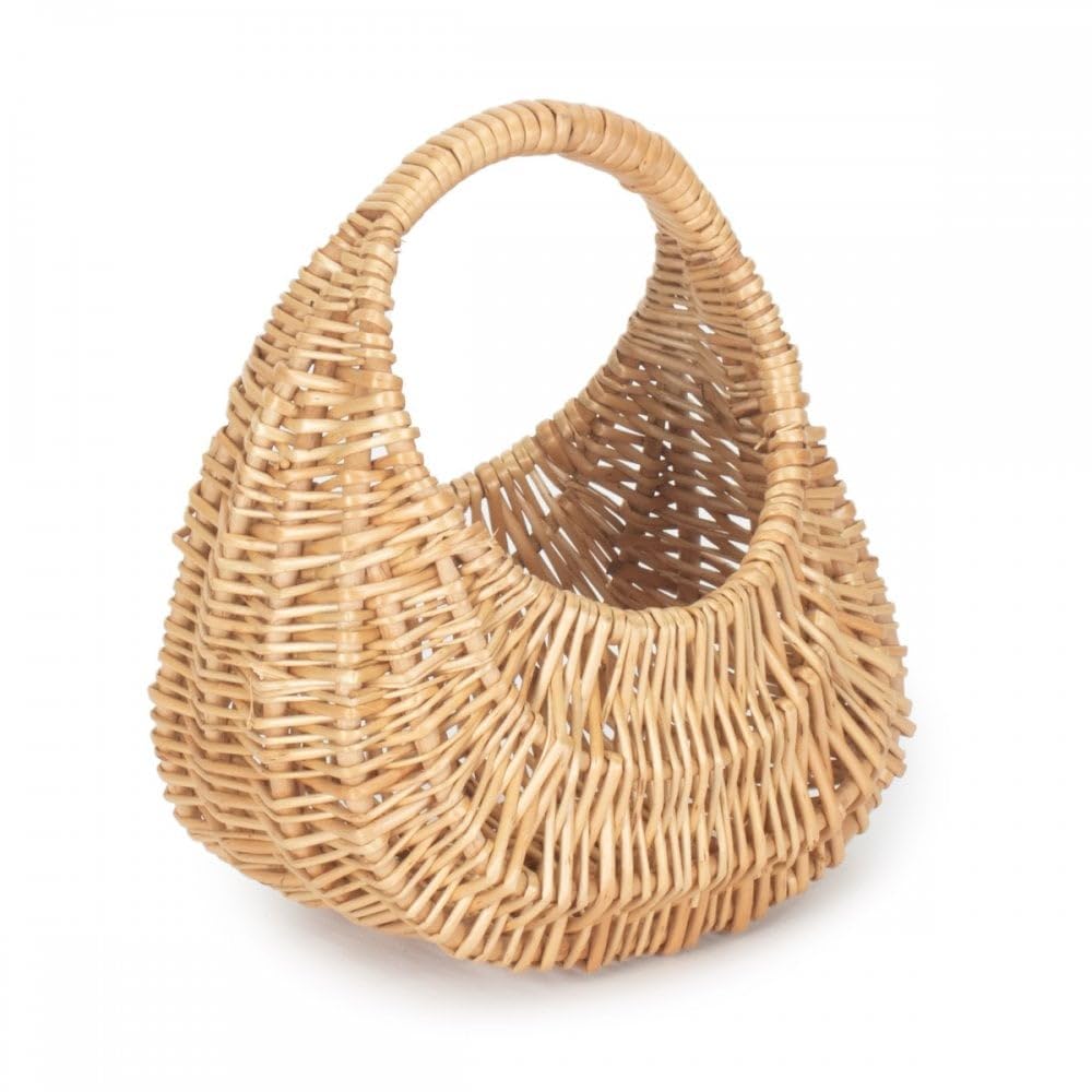 Red Hamper Small Shopping Basket Wicker 20 x 24 x 15cm