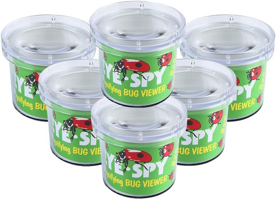AlleTechPlus 6 Pack Kids Bug Catchers and Viewer Bug Cage with Magnifying Viewer for Children's Day Gift