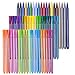 Tanmit 60 Fineliner Coloring Pens Set, 0.4mm Ultra Fine Tip Unique Colored Pen - Porous Fine Point Markers Perfect for Adult Coloring Books & Drawing