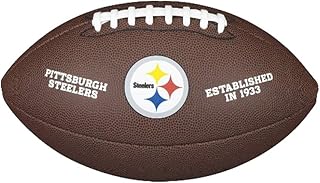 Wilson Balón de Fútbol Americano, Nfl Team Logo - Steelers, Tamaño Oficial, Logo de Los Steelers de Pittsburgh, Uso Recreativo o Coleccionismo, Pvc