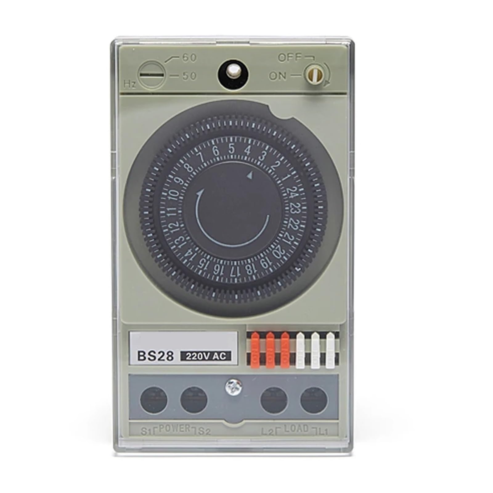 Interruptor Temporizador mecánico, con 48 Veces de Encendido/Apagado por día, intervalo de Tiempo mínimo de 30 Minutos (Size : 110v)