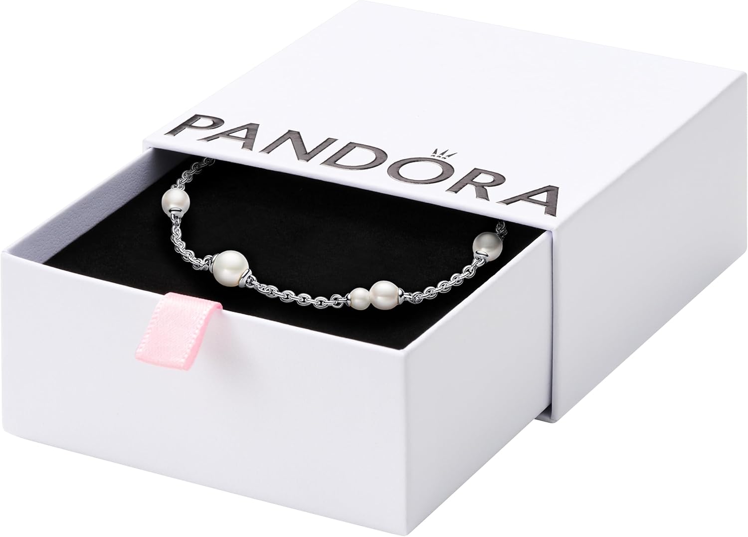 Amazon.com: PANDORA Timeless Treated Freshwater Cultured Pearl Station  Chain Bracelet - Gift for Her - Sterling silver & Treated Freshwater  Cultured Pearl - With Gift Box - 7.9": Clothing, Shoes & Jewelry