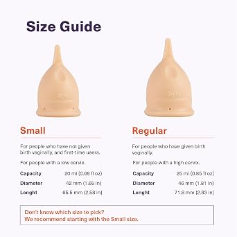 irie Menstrual Cup Menstrual Cup Menstrual Cup German Medical Silicone (Nude, Small)
