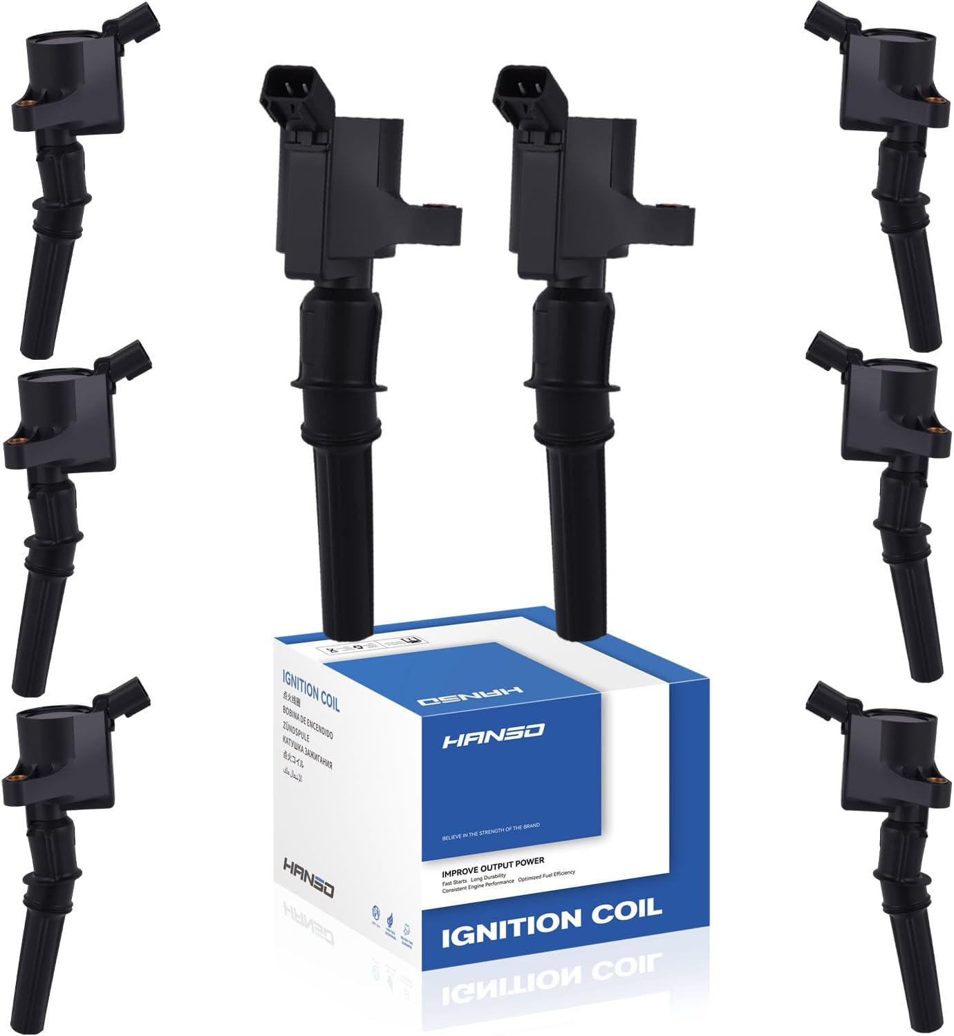 FD503 Set of 8 Ignition Coil Pack Compatible with Ford Lincoln Mercury 4.6L 5.4L V8 DG508 C1454 1L2U12029AA I2LU12A388AA C1417 DG473 DG481 DG491 F7TZ12029AB F7TU12A336BA
