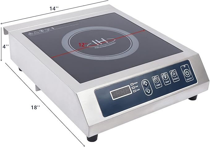 Estufa Vitrocerámica 1 Puesto 18"x14" De piso 110V miniatura 2
