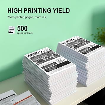 245XL Ink Cartridge High Yield Ink for Canon 245XL Black Ink PG-245 Work with Canon MG2522 Printer Ink Cartridges Pixma MX490 MX492 TS3100 TS3122 TS3300 TS3322 TR4500 TR4520 TR4522 Printer (2 Black)