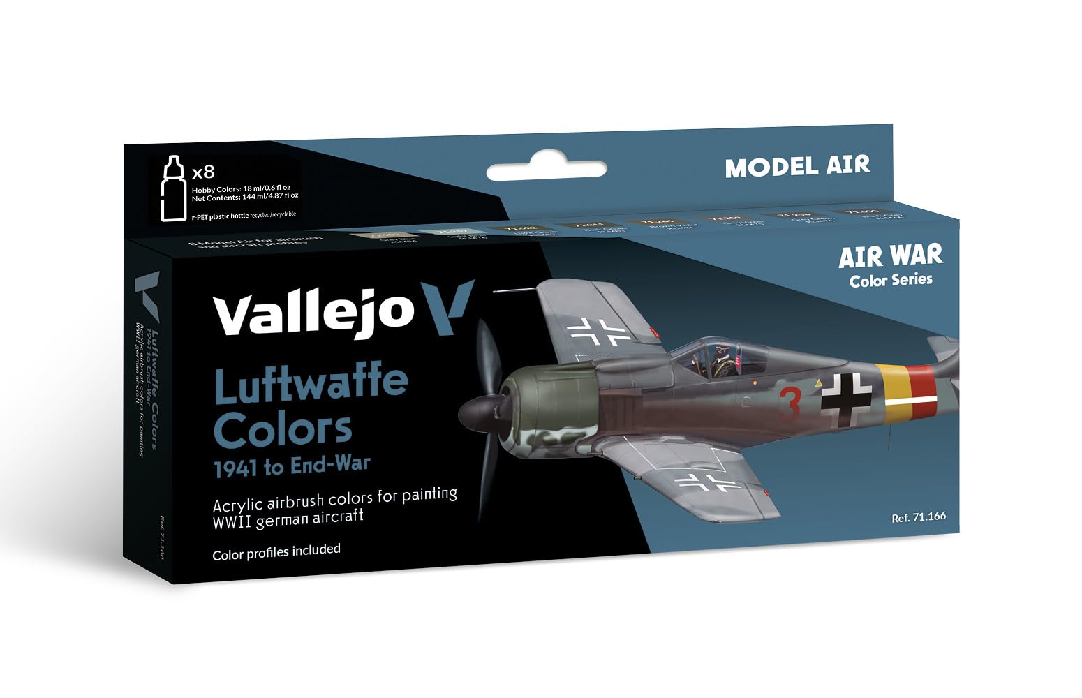 8 Color Acrylic Paint Set For Models Vallejo 71618 Color-Set, USAF Colors Post WWII To Present A Airbrush Paint For Model Kits 8 Color Acrylic Paint Set For Models Vallejo 71618 Color-Set, USAF Colors Post WWII To Present A Airbrush Paint For Model Kits
