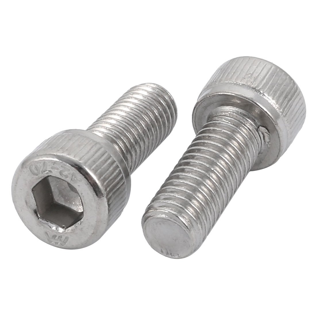 Sourcing Map Silver Sourcingmap M8x20mm 304 Stainless Steel Left Hand Thread Hex Socket Head Cap Screw Bolt 2Pcs