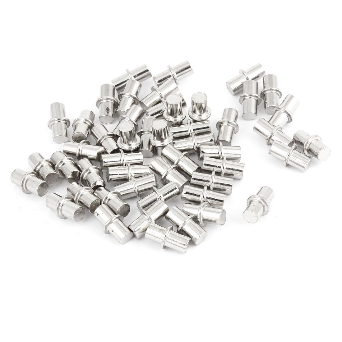 50PCS Furnitures Shelf Support Pins Studs Metal Peg Silver Tone-image-35